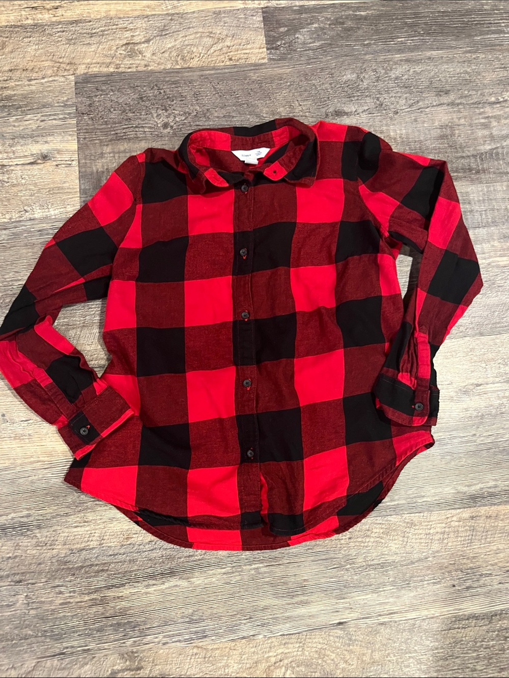 Old Navy Red & Black Buffalo Plaid Button-Down Shirt